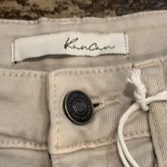 KanCan Jeans Womens 5 26 Beige Distressed Skinny Knee Rip‎ Stretch KC7210LG NWT - Picture 6 of 16